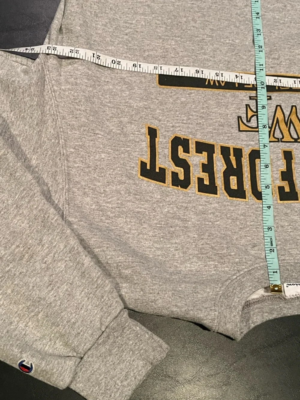 Champion Grey Wake Forest School of Law Crewneck Sweatshirt - Picture 9 of 11